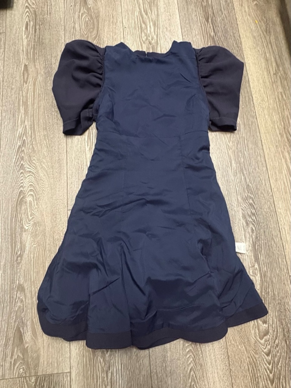 Likely navy Puff-Sleeve Fit & Flare Dress - Picture 16 of 16